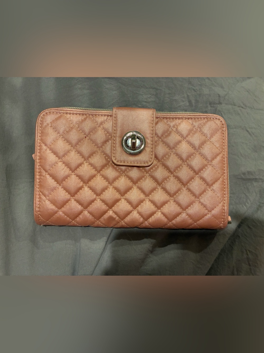 Vera Bradley Quilted Wallet in Brown